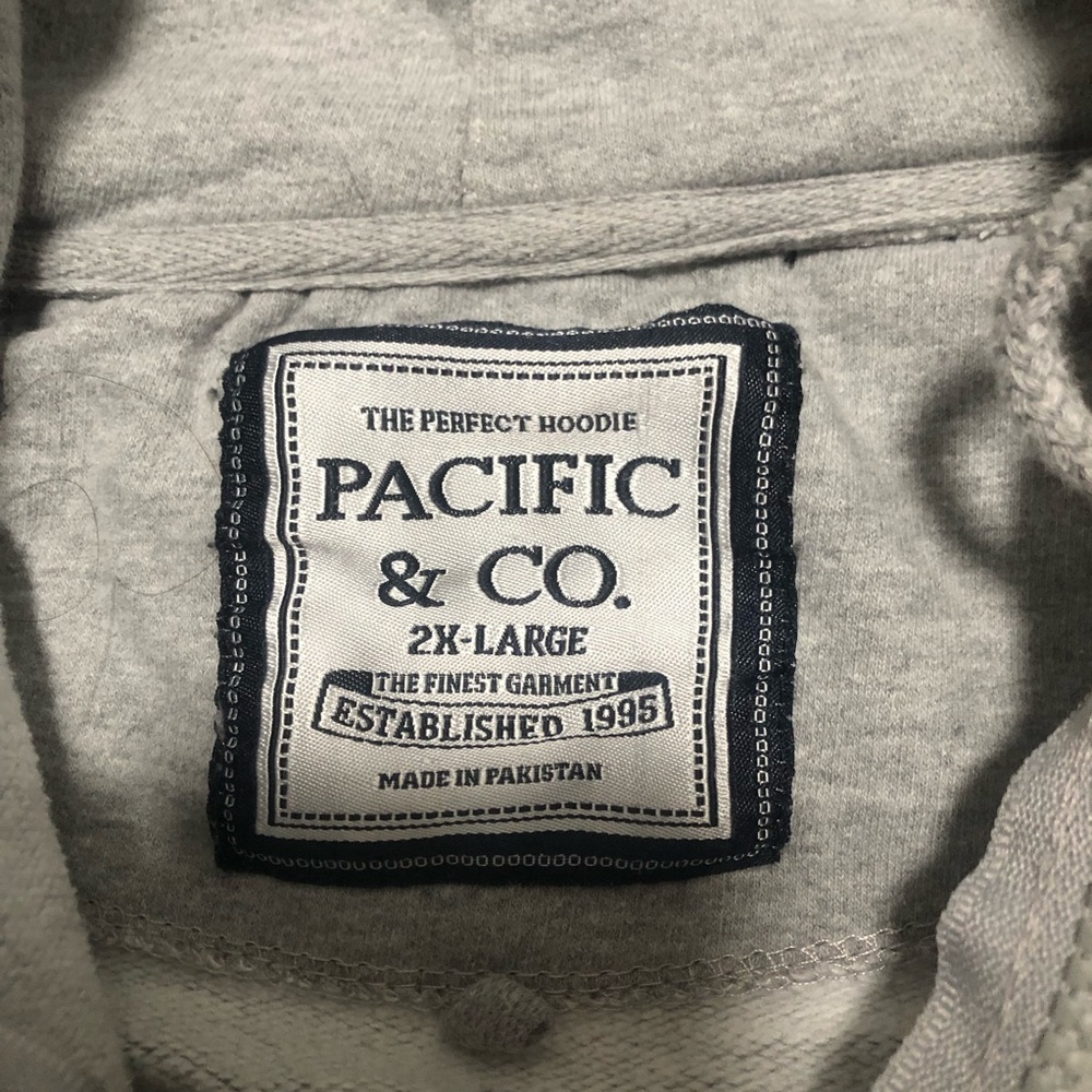 Pacific & Co. Outer Banks North Carolina Full Zip Hoodie Gray 2X-Large - Picture 4 of 7